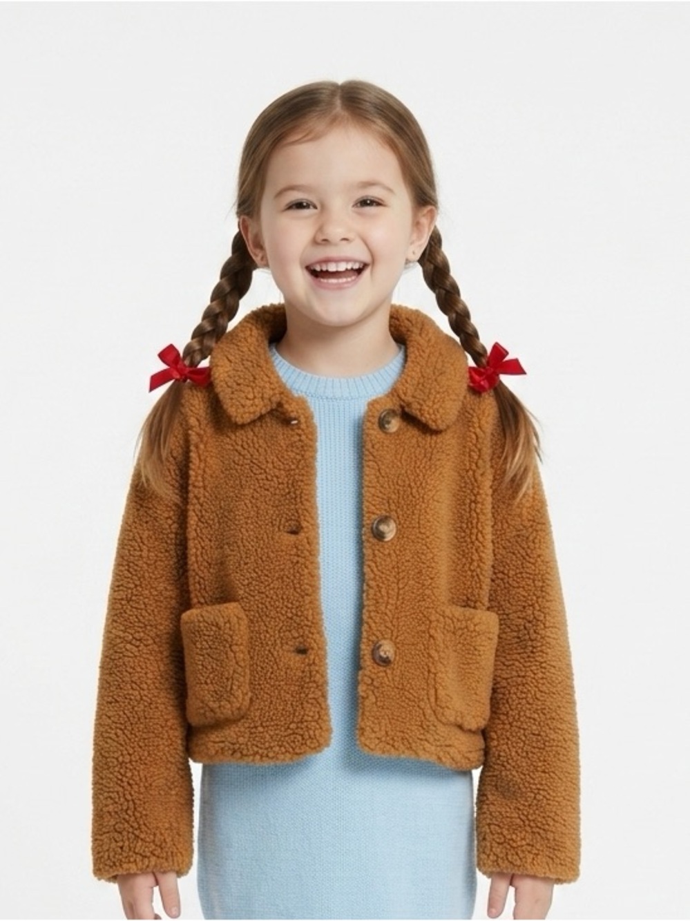 OshKosh B'gosh Girls' Rust Teddy Jacket kids 12